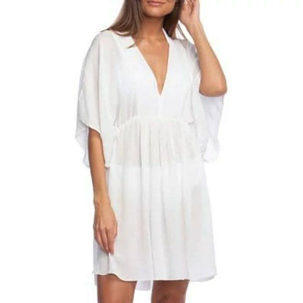 NWT Ralph Lauren WHITE Swim Cover-up Tunic Dress XL